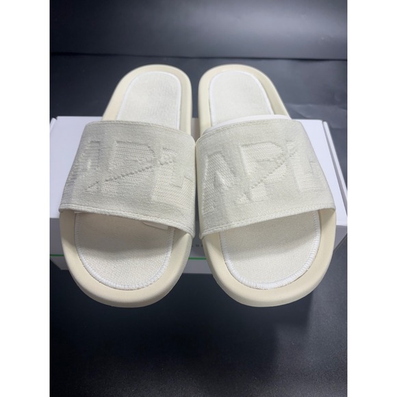 APL Athletic Propulsion Labs Shoes - APL TechLoom‎ Velvet Slides Women's Pristine/Cream Off White Sandals Size 9